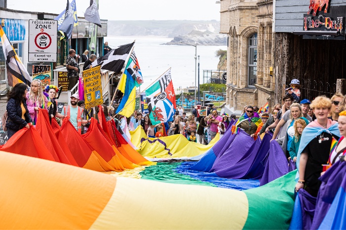 Celebrating Newquay Pride in style with members of our LGBTQ+ community