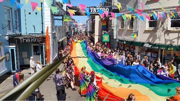Community members celebrating Falmouth Pride